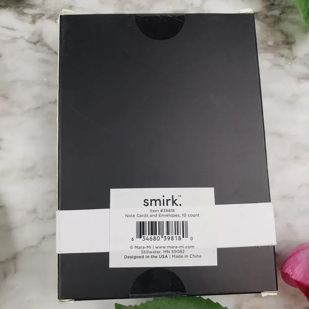 Smirk 10 ct Note cards‎ and Envelopes